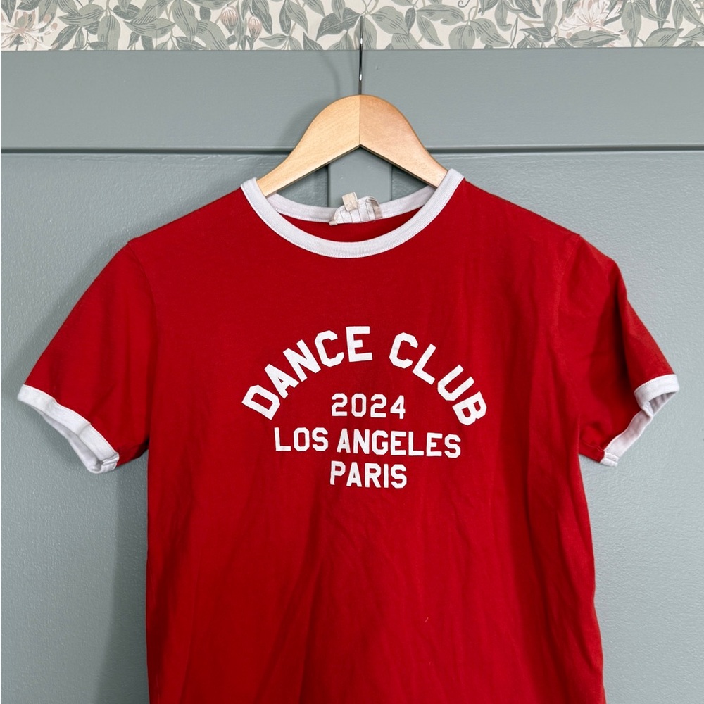 Sezane red graphic tee